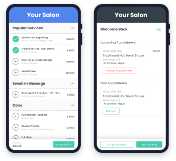 aplicación de reserva de clientes